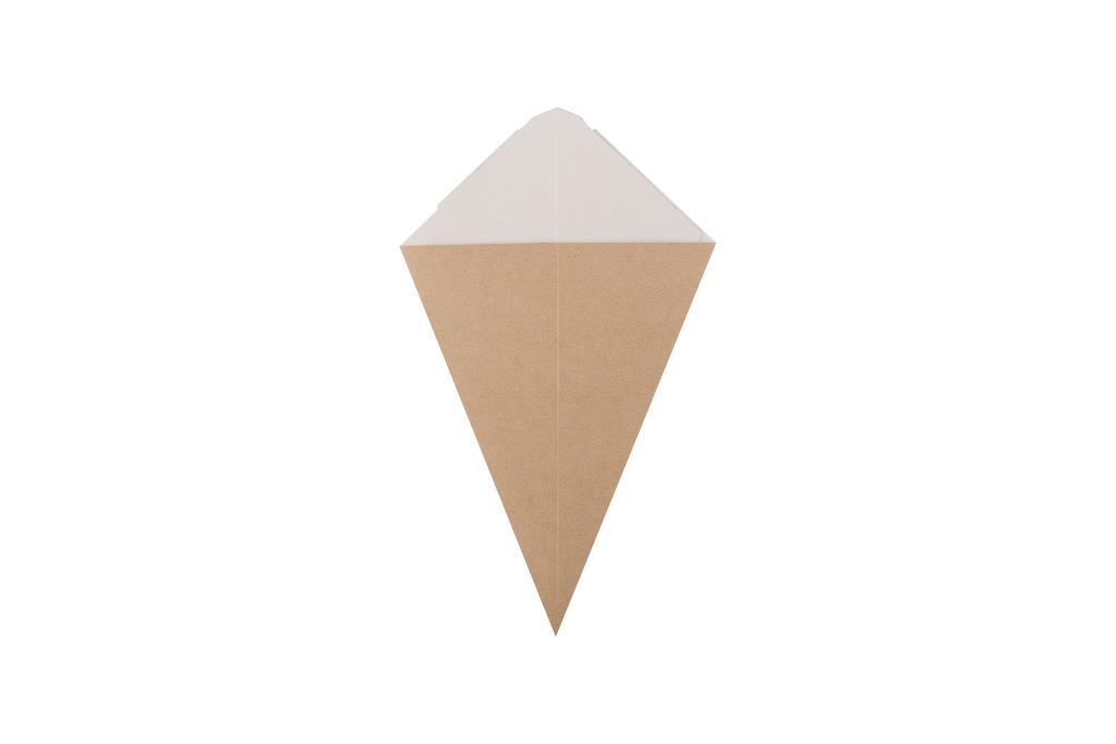 Упаковка для картофеля фри конусная OSQ CONE L с отделением под соус