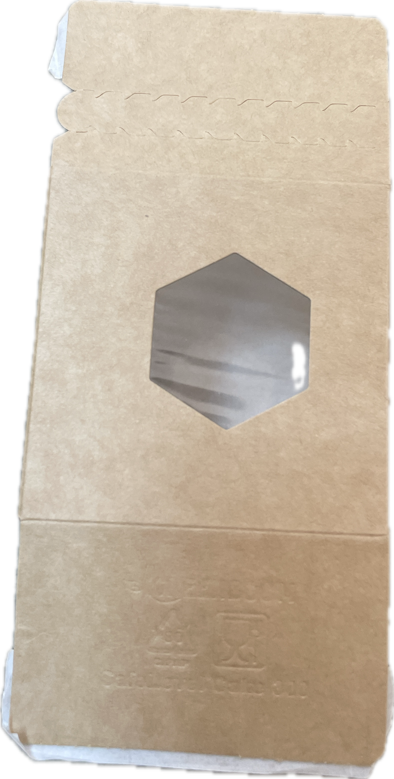 Коробка с окном 70х70х44 мм, отрывная лента