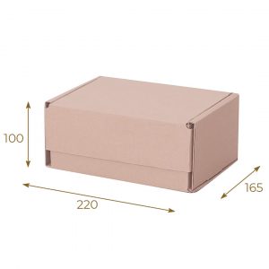 Почтовый короб тип Д, 220х165х100 мм, Т-23 бурый